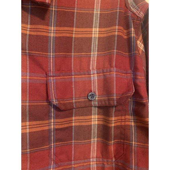 Orvis Classic Collection Mens Shirt Large Button Down LS Plaid Orange - Picture 4 of 6
